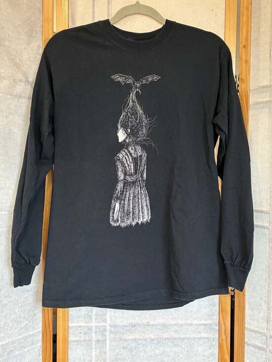 Bill Crisafi Tops - Women’s “Summoned By Darkness”Black Tee Shirt Medium Halloween Goth, Vampire